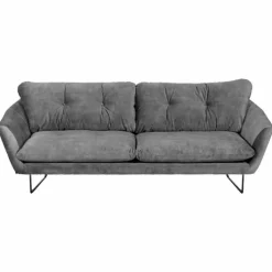 Sale Bo Lundgren 3 zitsbank - Kuddar - velours Adore grijs 180