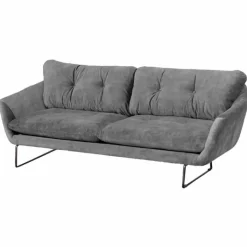 Sale Bo Lundgren 3 zitsbank - Kuddar - velours Adore grijs 180