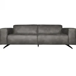 Outlet HomingXL 3 zitsbank - Lambada - leer Hunter grijs 104