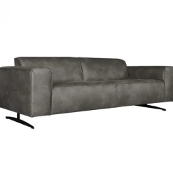 Outlet HomingXL 3 zitsbank - Lambada - leer Hunter grijs 104