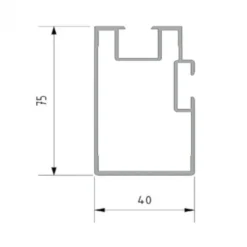 Sale Aslon systems Balk aluminium Profi 7,5 x 4 cm (4 mtr)