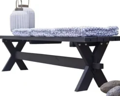 Plus Danmark Bank vuren geimpregneerd - Nostalgi zwart 38 x 177 x 44 cm