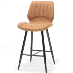 Bo Lundgren Barkruk Brenn - lederlook Soft cognac