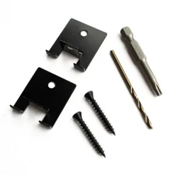 Sale C-Wood Begin- en eindclip RVS zwart incl schroeven+boor+bitje (25 stuks)