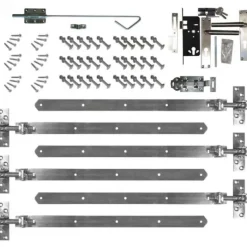 Online TrendHout Beslagset blank verzinkt - opgeklampte deur dubbel XL