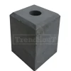 TrendHout Betonpoer glad (17 x 17 x 20 cm) met doorlopend gat 40 mm