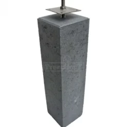 TrendHout Betonpoer ruw (15 x 15 x 60 cm ) incl. RVS stelanker