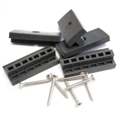 Hot C-Wood Bevestigingsclips kunststof antraciet incl RVS schroeven (20 stuks)