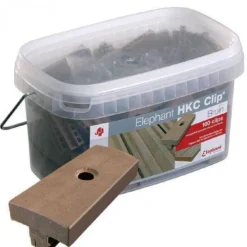 Sale Elephant Bevestigingsclips kunststof bruin incl RVS Schroeven (100 stuks)