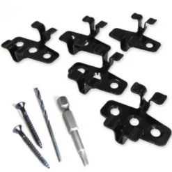 DuoWood Bevestigingsclips RVS zwart PRO incl schroeven (100 stuks)