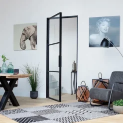 Online Austria Binnendeur kozijn combinatie - Nero Industriale - Milano - Zwart gepoedercoat aluminium