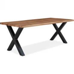 Clearance HomingXL Boomstam tafelblad - Massief Eiken onbehandeld - Dikte 5 cm