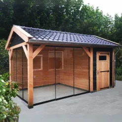 Best TrendHout Buitenverblijf zadeldak Betula - 3 meter diep