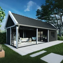 Hot TrendHout Buitenverblijf Zadeldak XL - 3 meter diep