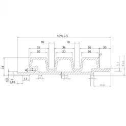 Hot C-Wood Composiet gevelbekleding rhombus black - 33 x 169 mm