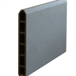 Plus Danmark Containerscherm composiet - Futura antraciet met stalen palen met voet - 108 x 302 x 133 cm