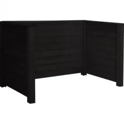 Outlet Plus Danmark Containerscherm dubbel vuren - Klink zwart 90 x 174 x 104 cm