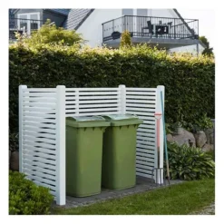 Best Plus Danmark Containerscherm vuren - Tokyo wit - 100 x 197 x 148 cm