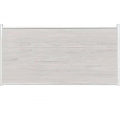 Online C-Wood Schutting composiet co-extrusie Como beige met blank aluminium kader (180 x 90 cm)