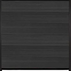 New C-Wood Schutting composiet co-extrusie Como antraciet met zwart aluminium kader (180 x 180 cm)