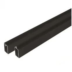 New C-Wood Schutting composiet co-extrusie Como antraciet met zwart aluminium kader (180 x 180 cm)