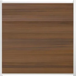 New C-Wood Schutting composiet co-extrusie Garda teak met wit aluminium kader (180 x 180 cm)