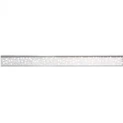 Discount C-Wood Schutting composiet co-extrusie Como teak met blank alu kader en deco lamel cirkel (180 x 190 cm)