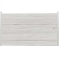 Clearance C-Wood Schutting composiet co-extrusie Garda beige met blank aluminium kader (180 x 90 cm)