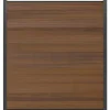 Discount C-Wood Schutting composiet co-extrusie Garda teak met antraciet aluminium kader (180 x 200 cm)