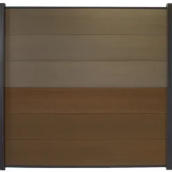 Sale C-Wood Schutting composiet co-extrusie Como vergrijsd bruin met antraciet alu kader (180 x 180 cm)