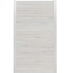 Discount C-Wood Schutting composiet co-extrusie Garda beige met blank aluminium kader (90 x 180 cm)