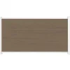 Sale C-Wood Schutting composiet co-extrusie Como vergrijsd bruin met wit aluminium kader (180 x 90 cm)