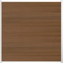 Hot C-Wood Schutting composiet co-extrusie Como teak met wit aluminium kader (180 x 180 cm)