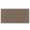 Outlet C-Wood Schutting composiet co-extrusie Como vergrijsd bruin met blank aluminium kader (180 x 90 cm)