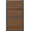 Hot C-Wood Schutting composiet co-extrusie Garda teak met antraciet aluminium kader (90 x 180 cm)