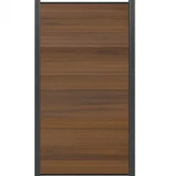Hot C-Wood Schutting composiet co-extrusie Garda teak met antraciet aluminium kader (90 x 180 cm)