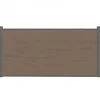 Clearance C-Wood Schutting composiet co-extrusie Como vergrijsd bruin met antraciet alu kader (180 x 90 cm)