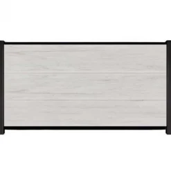 Outlet C-Wood Schutting composiet co-extrusie Como beige met zwart aluminium kader (180 x 90 cm)