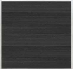 Clearance C-Wood Schutting composiet co-extrusie Como antraciet met blank aluminium kader (180 x 180 cm)