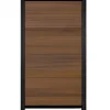 Best C-Wood Schutting composiet co-extrusie Garda teak met zwart aluminium kader (90 x 180 cm)