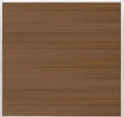 Outlet C-Wood Schutting composiet co-extrusie Como teak met blank aluminium kader (180 x 180 cm)