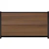 C-Wood Schutting composiet co-extrusie Garda teak met zwart aluminium kader (180 x 90 cm)