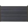 Discount C-Wood Schutting composiet co-extrusie Garda antraciet met antraciet aluminium kader (180 x 90 cm)