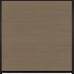 New C-Wood Schutting composiet co-extrusie Como vergrijsd bruin met zwart aluminium kader (180 x 180 cm)