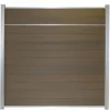Hot C-Wood Schutting composiet co-extrusie Garda vergrijsd bruin blank alu kader sierlijst (180x180cm)