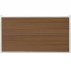 Sale C-Wood Schutting composiet co-extrusie Como teak met blank aluminium kader (180 x 90 cm)