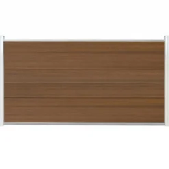 Sale C-Wood Schutting composiet co-extrusie Como teak met blank aluminium kader (180 x 90 cm)