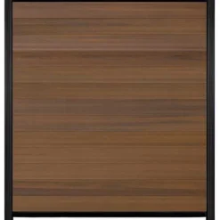 C-Wood Schutting composiet co-extrusie Garda teak met zwart aluminium kader (180 x 200 cm)