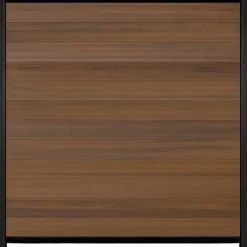 Hot C-Wood Schutting composiet co-extrusie Garda teak met zwart aluminium kader (180 x 180 cm)