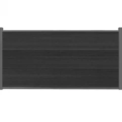 Discount C-Wood Schutting composiet co-extrusie Como antraciet met antraciet aluminium kader (180 x 90 cm)